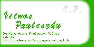 vilmos pauleszku business card